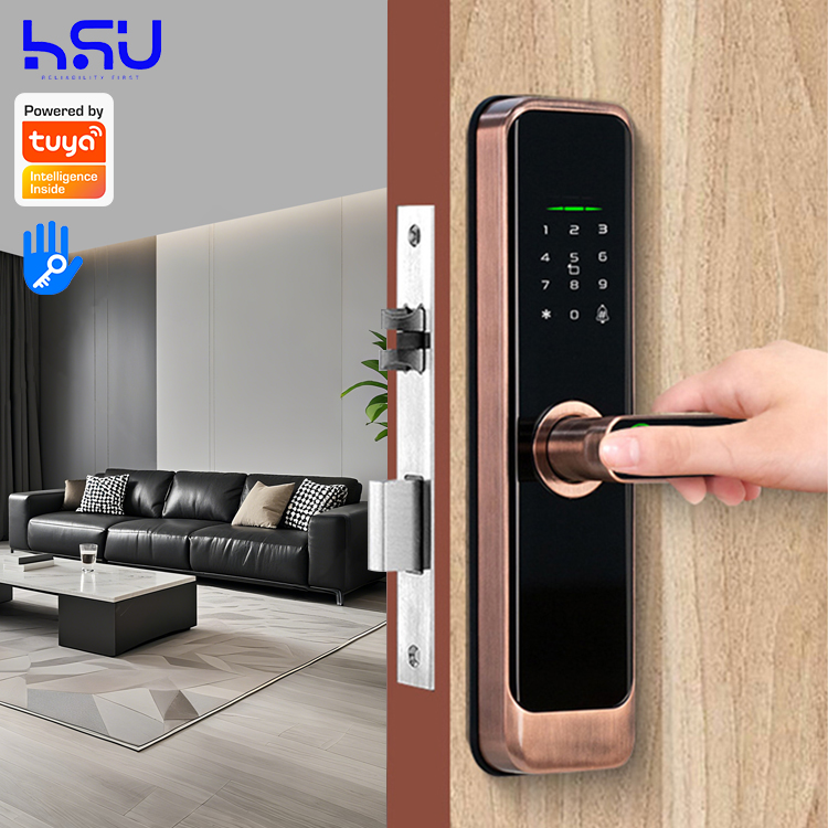 Home Security Doors - Digital Smart Doorlock Passcode Home Wooden