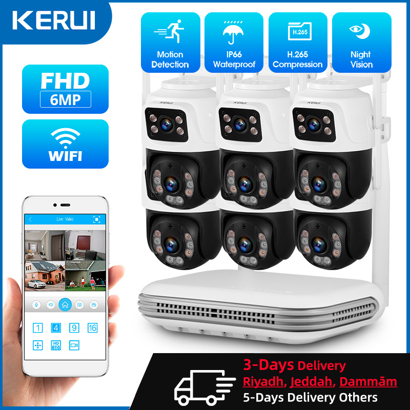 Home Security And Cctv - KERUI Waterproof 6MP HD Wireless Dual