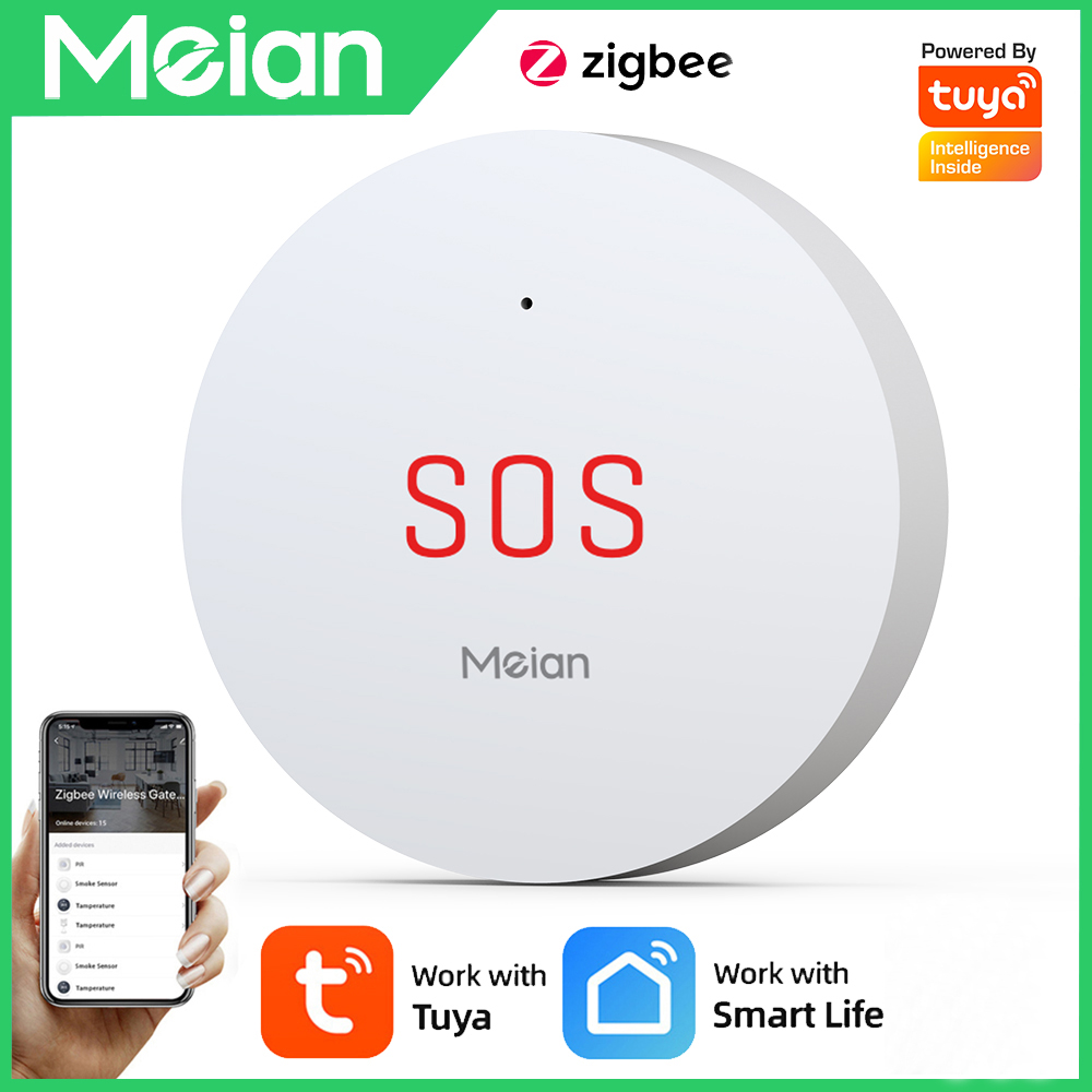 Home Security Equipment - Meian Zigbee Tuya SOS Emergency Button