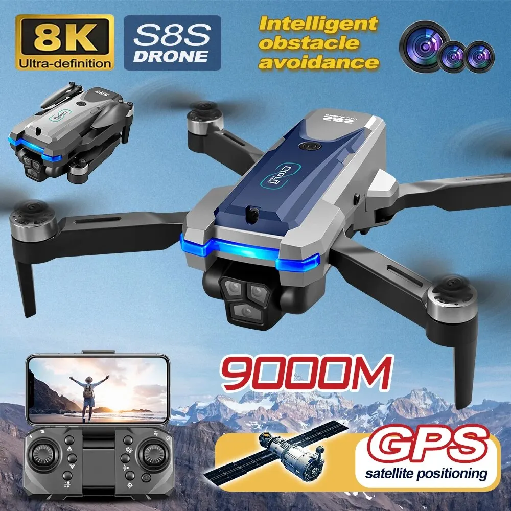 Home Security Cameras Outdoor - S8S GPS Drone 5G Wifi 8K