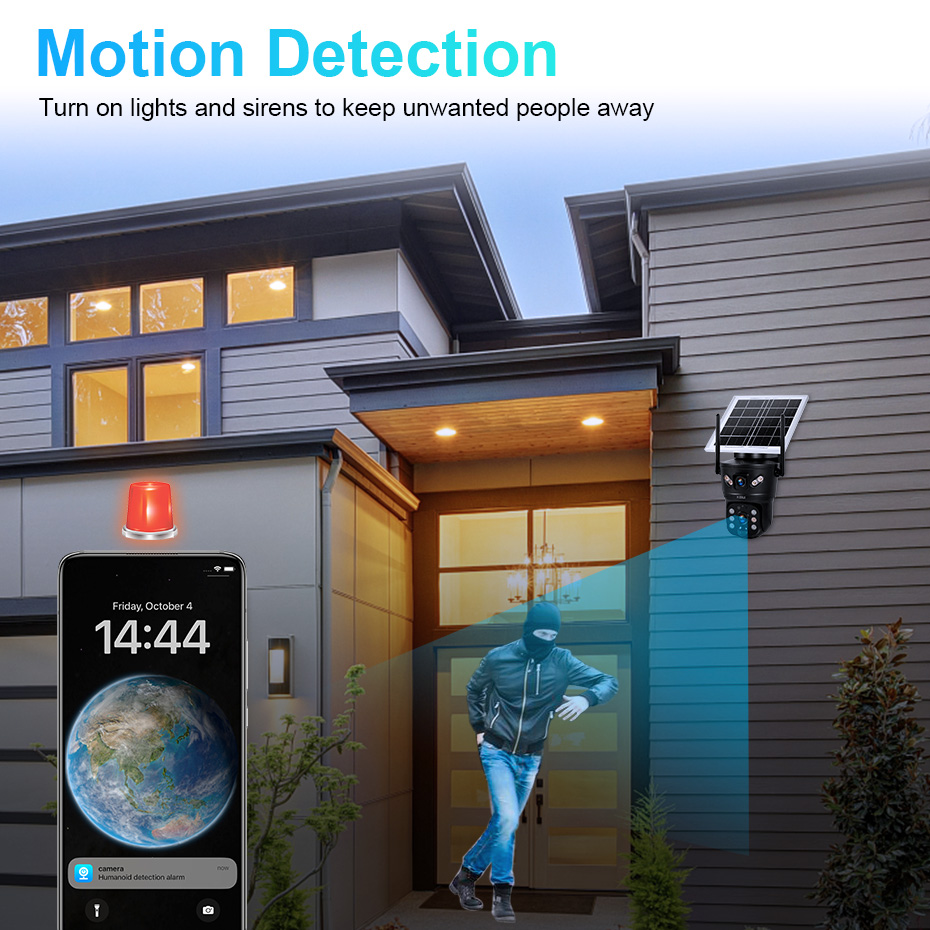 KERUI 6MP 4G SIM WiFi Solar Ca - Home Security And Cctv review and price
