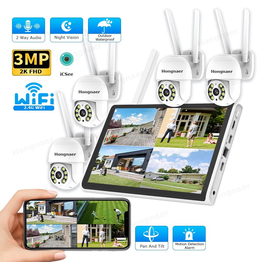 2026 Hongnaer 3MP 4 Channel Wi - Home Security And Cctv review and price