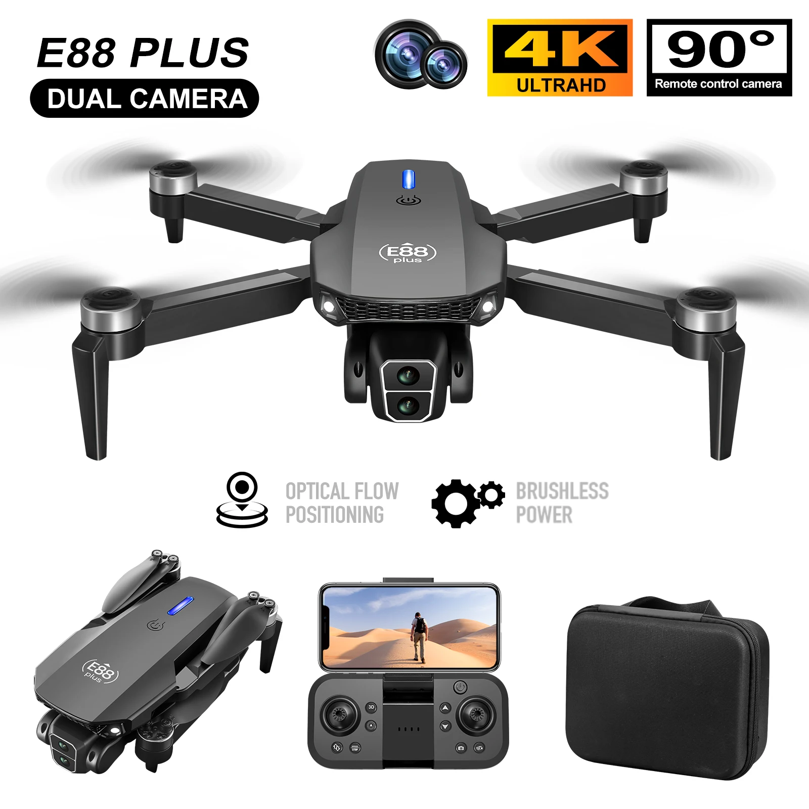 New E88 Plus Quadcopter Drone: - Home Security Cameras Outdoor review and price