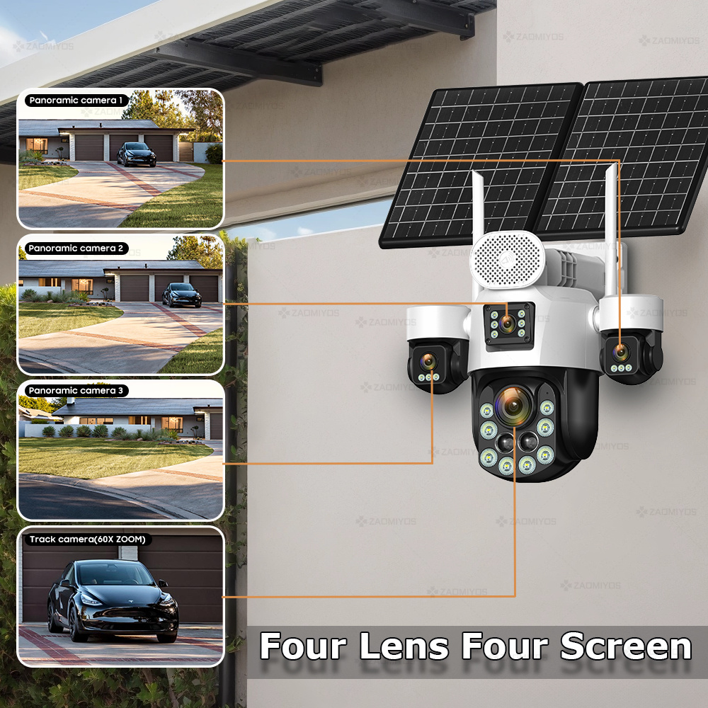 4 Lens Outdoor 360° Surveillan - Home Security And Cctv review and price