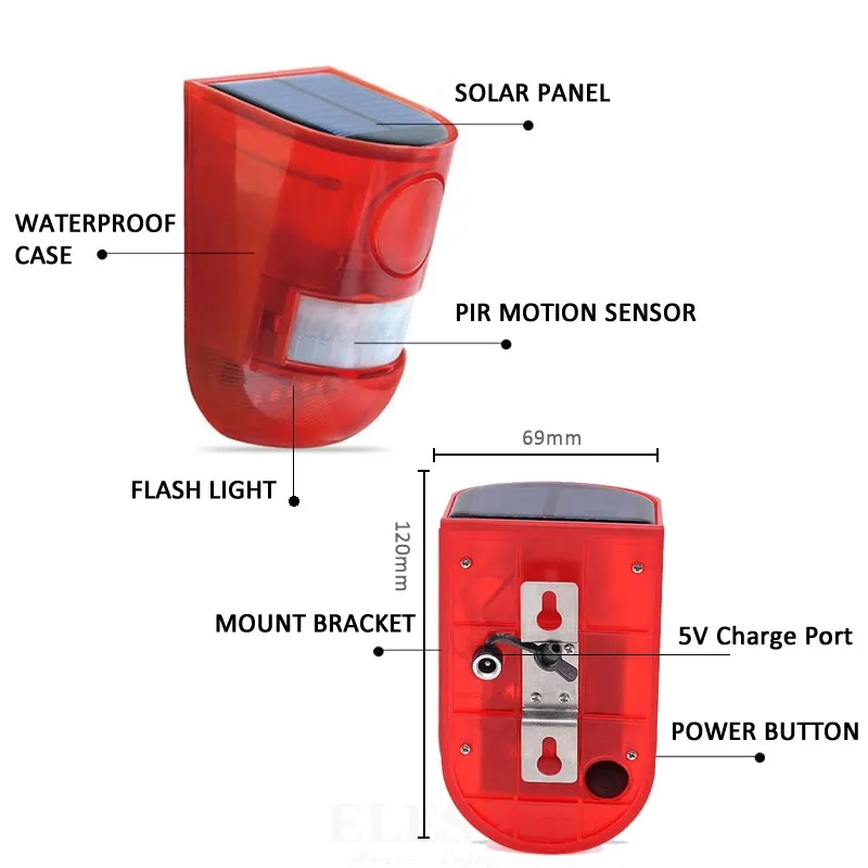 Waterproof Solar Powered Alarm - Home Security Equipment review and price