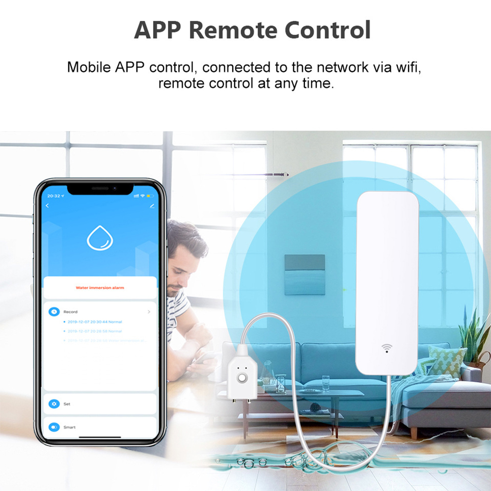 Tuya WiFi Water Leak Sensor, W - Home Security With Ai review and price