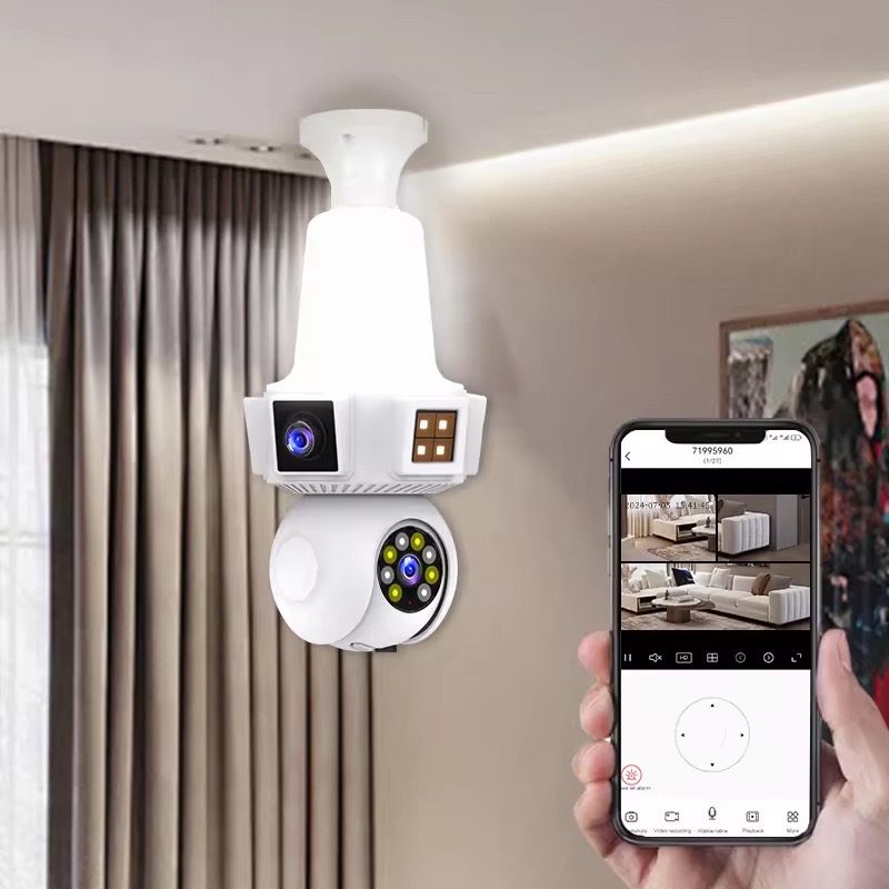 6MP V380pro APP Dual Lens Full - Home Security Flood Lights review and price