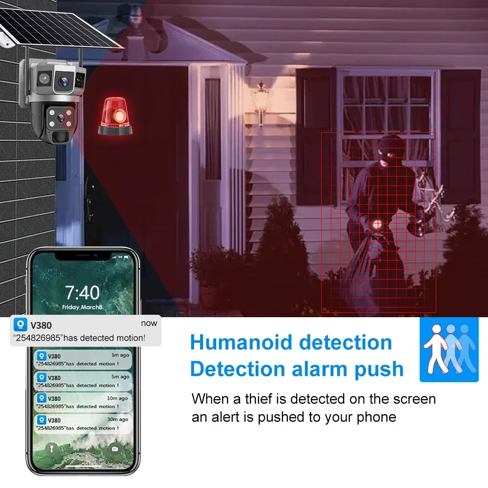 V380 4K 3 Screens 4G Camera So - Home Security With Ai review and price