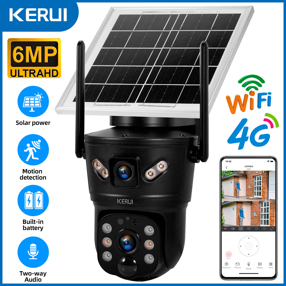 KERUI Outdoor 6MP Solar Camera - Home Security And Cctv review and price